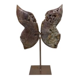 Pink Amethyst Butterfly on Stand