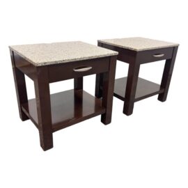 Bermanfalk Stone Top Nightstands, Pair