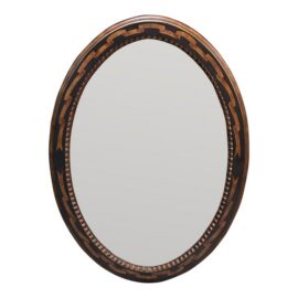 Neoclassical Inlaid Burl Wood Wall Mirror