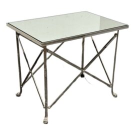 Directoire Rectangular Mirrored Side Table