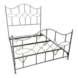 Queen Size Claudio Rayes Iron Bed Frame, Model 24