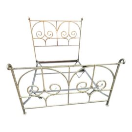 Full Size Claudio Rayes Wrought Iron Bed Frame, Model 32