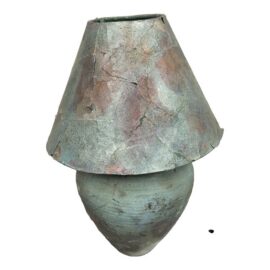 BCW Raku Pottery Table Lamp, Signed