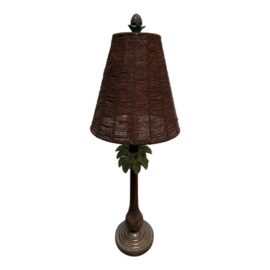 Tropical Palm Tree Table Lamp With Beaded Shade