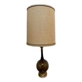 Mid 20th Century Glass Table Lamp