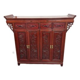 Asian Rosewood Dragon Cabinet