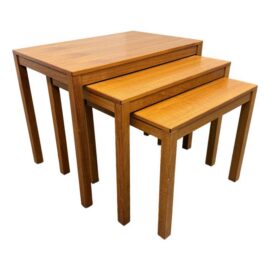Bent Silberg Mobler Teak Nest Tables, Mid 20th Century, Set of Three