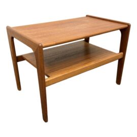 Salin Nyborg Teak Two Tiered Side Table, Mid 20th Century
