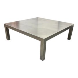 Maria Pergay Style French Stainless Steel Coffee Table. Estimated Price: $16,000