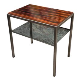 Macassar Ebony/Smoked Glass Side Table