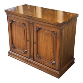 White Fine Furniture Flip Top Walnut Wood Buffet