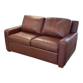 American Leather Lisbon Sleeper Sofa, Mont Blanc Leather. Original Price: $4,200
