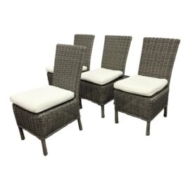 Pottery Barn Huntington Outdoor Dining Chairs + Cushion Covers, Set of Four. Original Price: $2,400