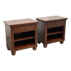 Aspenhome Cambridge Brown Cherry Nightstands, Pair. Original Price: $1,200