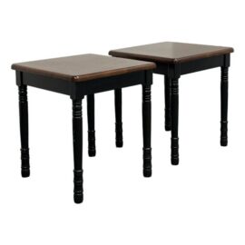Vintage Two-Tone Side Tables, Pair