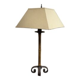 Hollywood Regency Bamboo Form Table Lamp