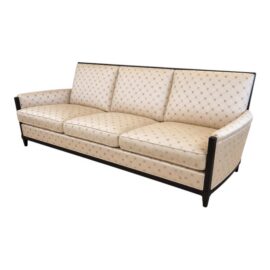 Donghia Golden Sofa With Exposed Wood Frame