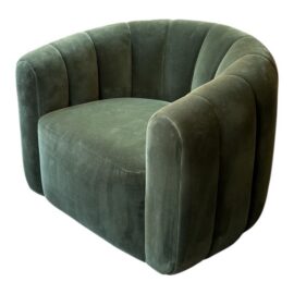 Vuue for CB2 Fitz Modern Channeled Velvet Swivel Chair. Original Price: $1,100