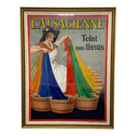 L’Alsacienne Original Custom Framed Poster, Circa 1920's