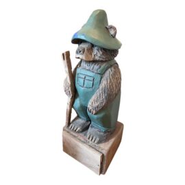 Hand Carved Mountain Bear Sculpture