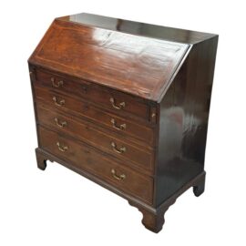 English Walnut Wood Secretary, Antique