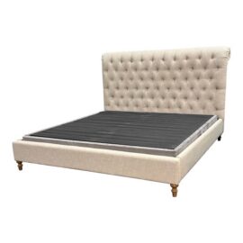 Eastern King Restoration Hardware Tufted Bed Frame. Original Price: $2,600