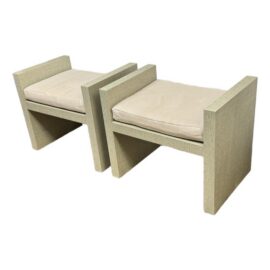 Megan Molton H Benches, Pair. Original Price: $2,700