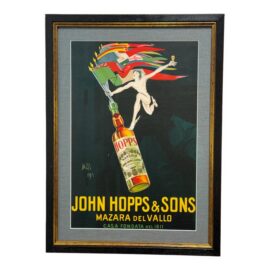 Mario Bazzi for John Hopps & Sons Marsala Wine Framed Poster, Late 20th Century