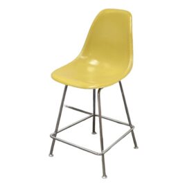 Eames Fiberglass Yellow Shell Counter Stool, Vintage. Original Price: $1,000