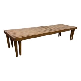 John Keal for Brown Saltman Expandable Slat Bench / Coffee Table