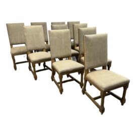 Four Hands Ashton Side Dining Chairs, Set of 10. Original Price: $4,300
