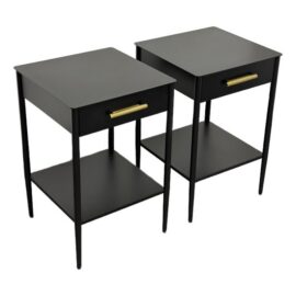West Elm Metalwork Mini Nightstands, Pair. Original Price: $700