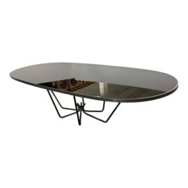 Coup d'Etat Bespoke Black Glass Dining Table. Estimate Price: $16,800