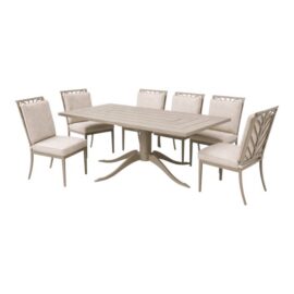 McKinnon and Harris Outdoor Dining Table + Chairs, Set. Original Price: $66,400