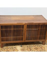 レトロ 三光丸木箱 Crate & Barrel Marin Shiitake Media Cabinet. Original Price: $900