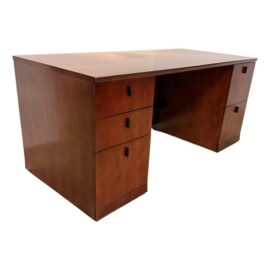 Transitional Cherry Stain Executive Desk
