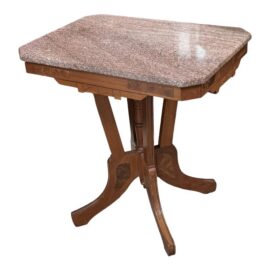 Victorian Parlour Table With Marble Top