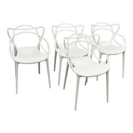 In the Style of Kartell Masters Dining Chairs, Set of Four