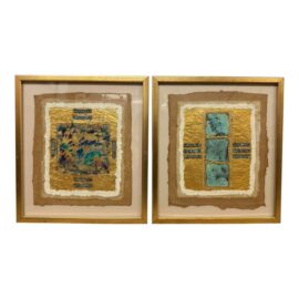 Kara Young "Ancient Dreams" Mixed Media Art, Framed