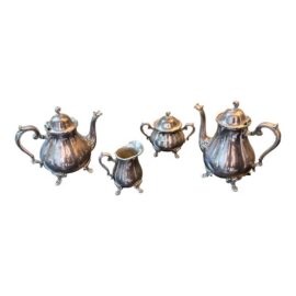 Webster Wilcox Silver-Plate Tea Service, Set of Four