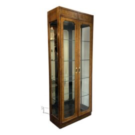 Campaign Style Curio Display Cabinet