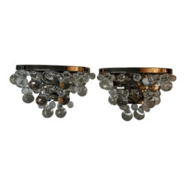 Robert Abbey Bling Wall Sconces, Pair. Original Price: $1,200