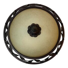 Rustic Bronze Leaf Vine Flush Mount