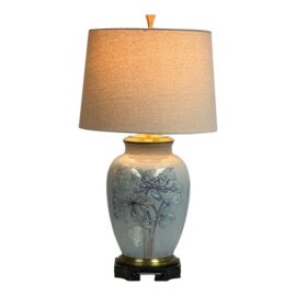 Chinoiserie Floral Ceramic Table Lamp