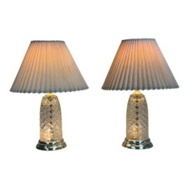 Crystal Clear Industries Double Light Table Lamps, Pair