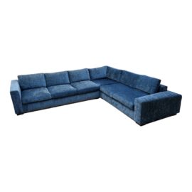 Black Label Home Bespoke Crushed Velvet Sectional, Teal.  Original Price: $9,300