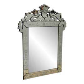 Venetian Cut + Etched Glass Gypsy Wall Mirror