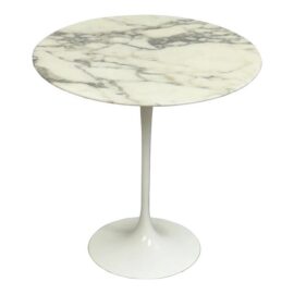 Eero Saarinen for Knoll Marble Tulip Side Table, 20 Inches. Original Price: $1,450