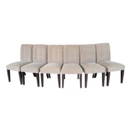 Mitchell Gold Contemporary Dining Chairs, Set of Six. Original Price: $3,550