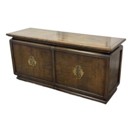 Albright Zimmerman Honey Brown Walnut Sideboard, Mid 20th Century